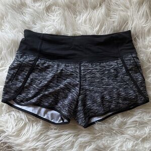 Lululemon Athletica Charcoal and Black Athletic Shorts